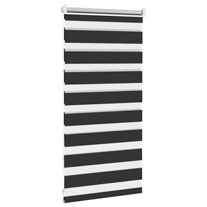 vidaXL Day and Night Roller Blind 40.9 x 100 cm, fabric width 36.7 cm, black