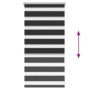 vidaXL Day and Night Roller Blind 40.9 x 100 cm, fabric width 36.7 cm, black