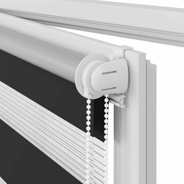 vidaXL Day and Night Roller Blind 40.9 x 100 cm, fabric width 36.7 cm, black