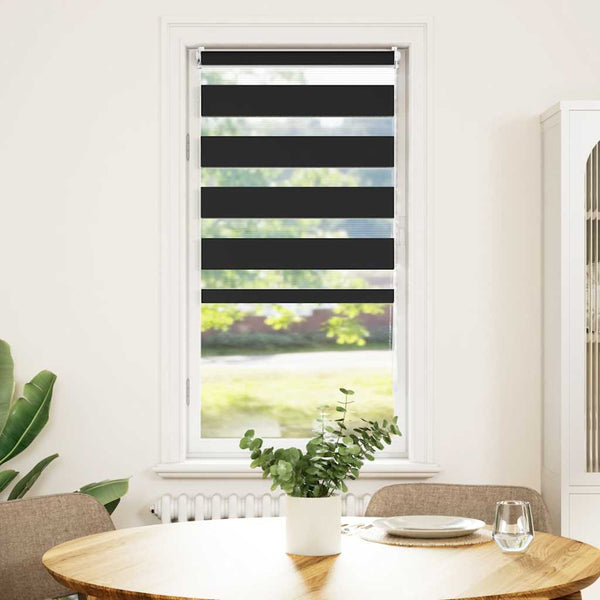 vidaXL Day and Night Roller Blind 40.9 x 100 cm, fabric width 36.7 cm, black
