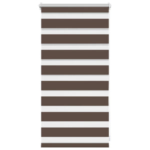 vidaXL Zebra Roller Blind 40.9 x 100 cm, Fabric Width 36.7 cm, Coffee Brown