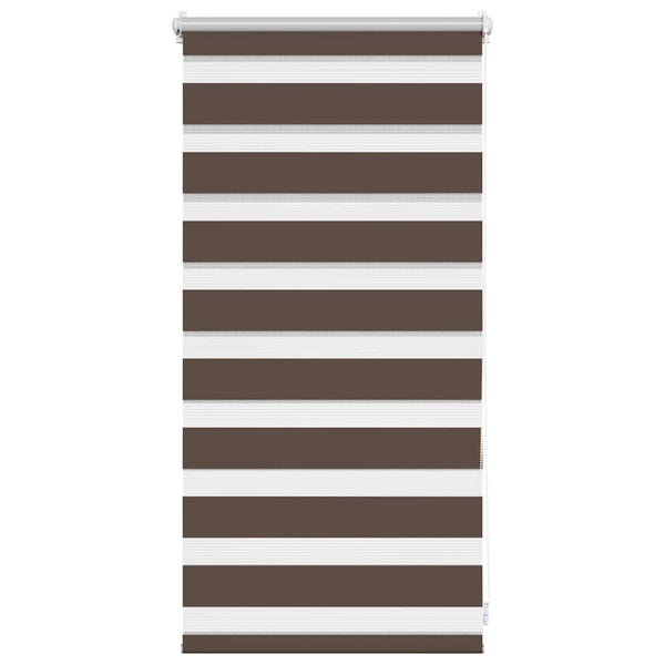 vidaXL Zebra Roller Blind 40.9 x 100 cm, Fabric Width 36.7 cm, Coffee Brown