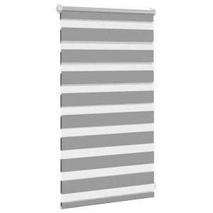 vidaXL Zebra Roller Blind 50.9 x 100 cm, fabric width 46.7 cm, grey