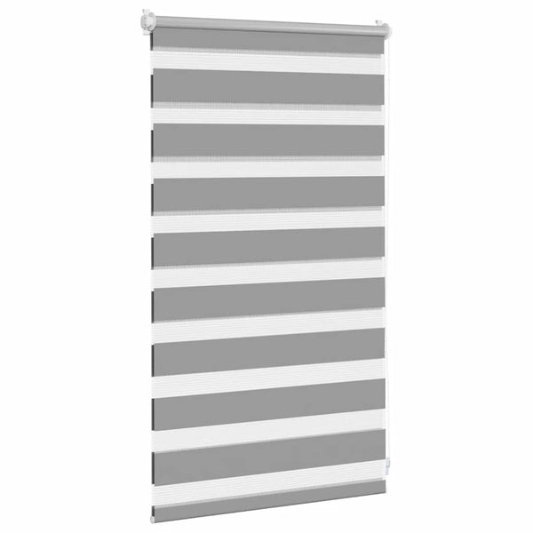 vidaXL Zebra Roller Blind 50.9 x 100 cm, fabric width 46.7 cm, grey