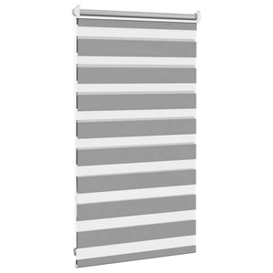 vidaXL Zebra Roller Blind 50.9 x 100 cm, fabric width 46.7 cm, grey