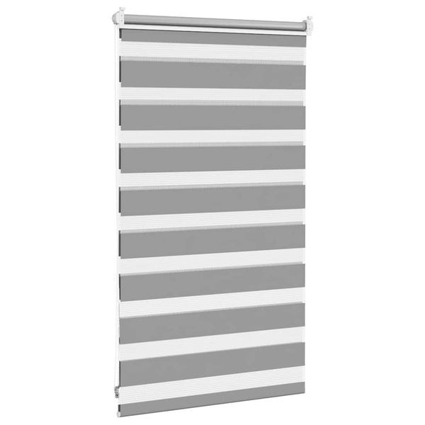 vidaXL Zebra Roller Blind 50.9 x 100 cm, fabric width 46.7 cm, grey