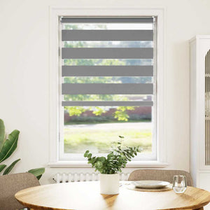 vidaXL Zebra Roller Blind 50.9 x 100 cm, fabric width 46.7 cm, grey