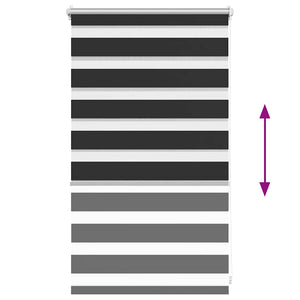 vidaXL Zebra Blind 50.9 x 100 cm, fabric width 46.7 cm, black