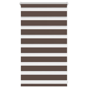 vidaXL Zebra Blind 50.9 x 100 cm, Fabric Width 46.7 cm, Coffee Brown