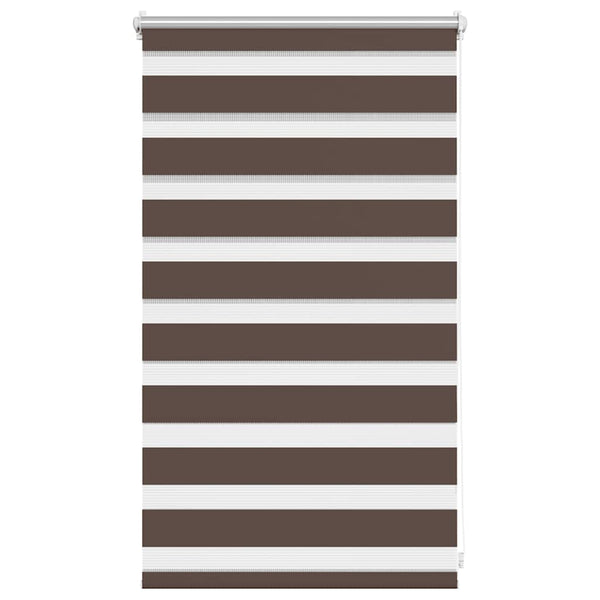 vidaXL Zebra Blind 50.9 x 100 cm, Fabric Width 46.7 cm, Coffee Brown