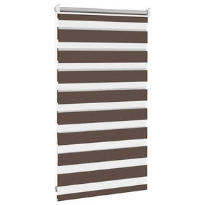 vidaXL Zebra Blind 50.9 x 100 cm, Fabric Width 46.7 cm, Coffee Brown