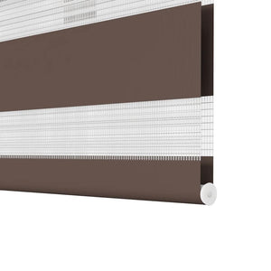 vidaXL Zebra Blind 50.9 x 100 cm, Fabric Width 46.7 cm, Coffee Brown