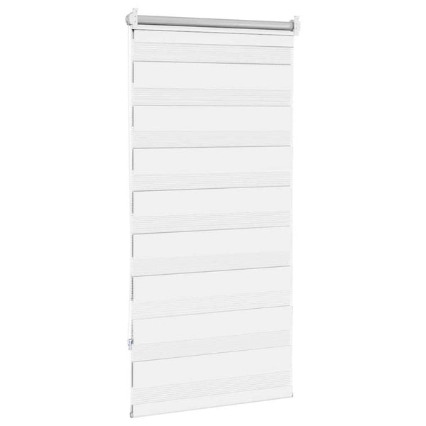 vidaXL Zebra Roller Blind 60.9 x 120 cm, Fabric Width 56.7 cm, White