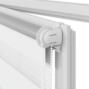 vidaXL Zebra Roller Blind 60.9 x 120 cm, Fabric Width 56.7 cm, White