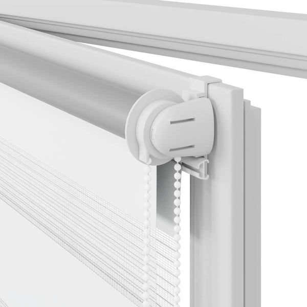 vidaXL Zebra Roller Blind 60.9 x 120 cm, Fabric Width 56.7 cm, White