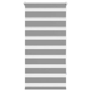 vidaXL Zebra Roller Blind 60.9 x 120 cm, Fabric Width 56.7 cm, Grey