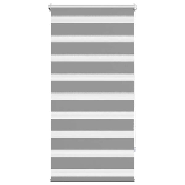 vidaXL Zebra Roller Blind 60.9 x 120 cm, Fabric Width 56.7 cm, Grey