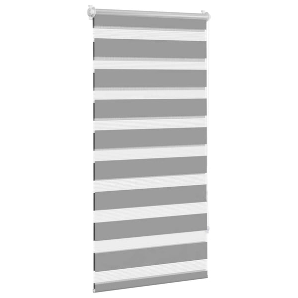 vidaXL Zebra Roller Blind 60.9 x 120 cm, Fabric Width 56.7 cm, Grey