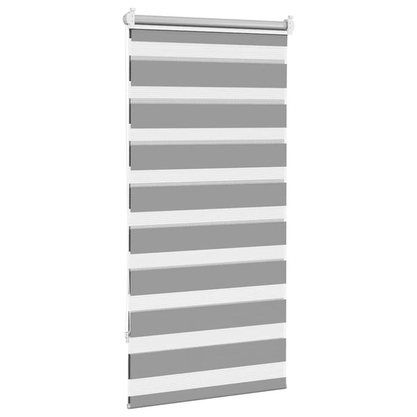vidaXL Zebra Roller Blind 60.9 x 120 cm, Fabric Width 56.7 cm, Grey