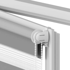 vidaXL Zebra Roller Blind 60.9 x 120 cm, Fabric Width 56.7 cm, Grey