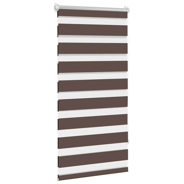 vidaXL Zebra Blind 60.9 x 120 cm, Fabric Width 56.7 cm, Coffee Brown