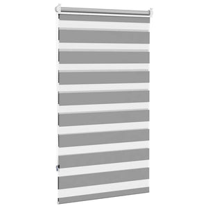 vidaXL Zebra Roller Blind 70.9 x 120 cm, fabric width 66.7 cm, grey