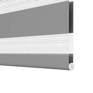 vidaXL Zebra Roller Blind 70.9 x 120 cm, fabric width 66.7 cm, grey