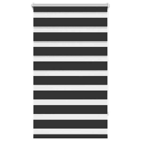 vidaXL Zebra Roller Blind 70.9 x 120 cm, fabric width 66.7 cm, black
