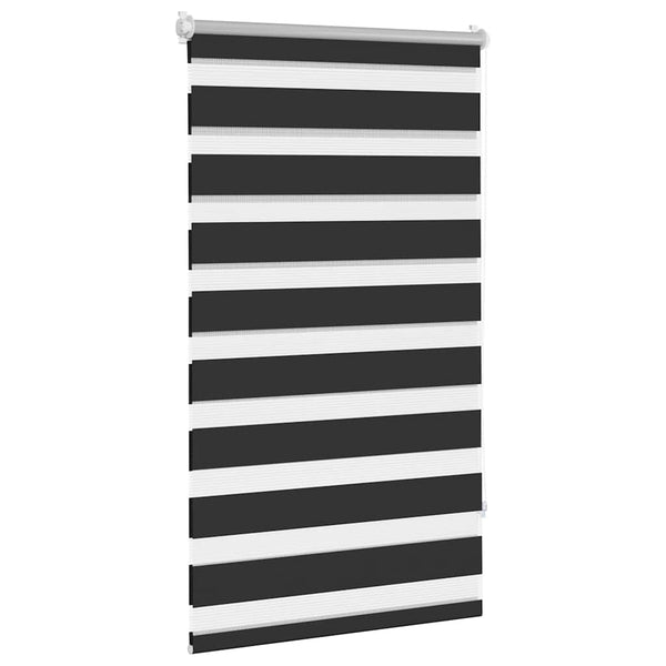 vidaXL Zebra Roller Blind 70.9 x 120 cm, fabric width 66.7 cm, black