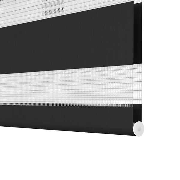 vidaXL Zebra Roller Blind 70.9 x 120 cm, fabric width 66.7 cm, black
