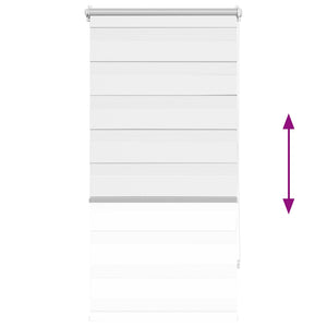 vidaXL Zebra Roller Blind 80.9 x 150 cm, Fabric Width 76.7 cm, White