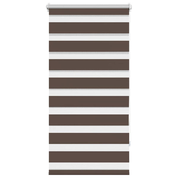 vidaXL Day and Night Blind 80.9 x 150 cm, fabric width 76.7 cm, coffee brown