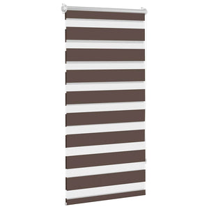 vidaXL Day and Night Blind 80.9 x 150 cm, fabric width 76.7 cm, coffee brown