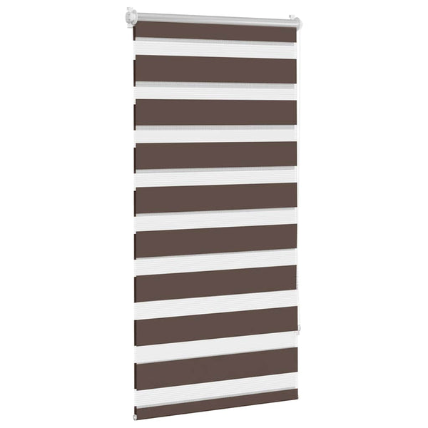 vidaXL Day and Night Blind 80.9 x 150 cm, fabric width 76.7 cm, coffee brown