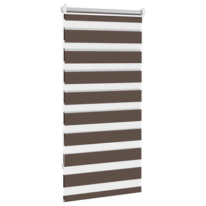 vidaXL Day and Night Blind 80.9 x 150 cm, fabric width 76.7 cm, coffee brown
