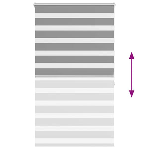 vidaXL Zebra Roller Blind 80.9 x 175 cm, fabric width 76.7 cm, grey