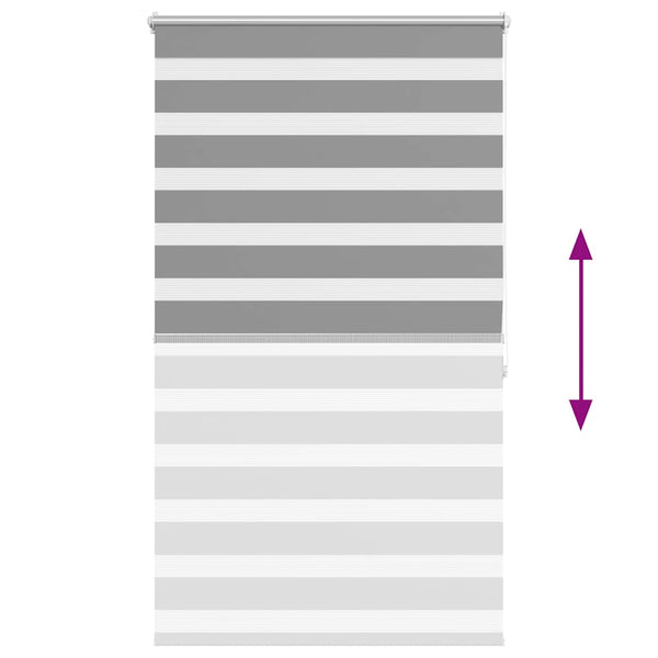 vidaXL Zebra Roller Blind 80.9 x 175 cm, fabric width 76.7 cm, grey