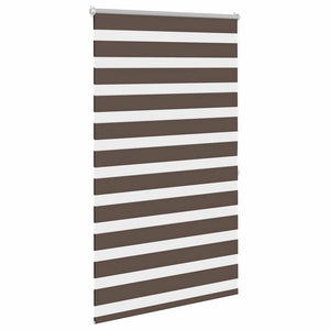 vidaXL Zebra Blind 80.9 x 175 cm, fabric width 76.7 cm, coffee brown