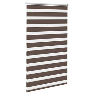 vidaXL Zebra Blind 80.9 x 175 cm, fabric width 76.7 cm, coffee brown