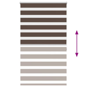 vidaXL Zebra Blind 80.9 x 175 cm, fabric width 76.7 cm, coffee brown