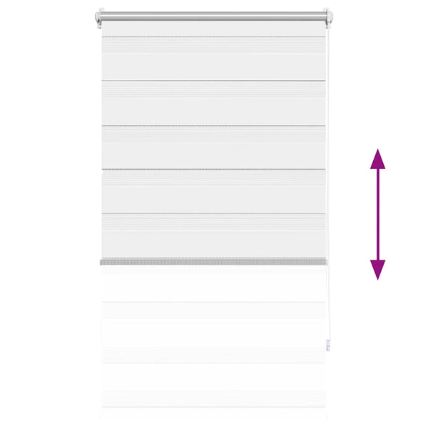 vidaXL Zebra Blind 90.9 x 150 cm, fabric width 86.7 cm, white