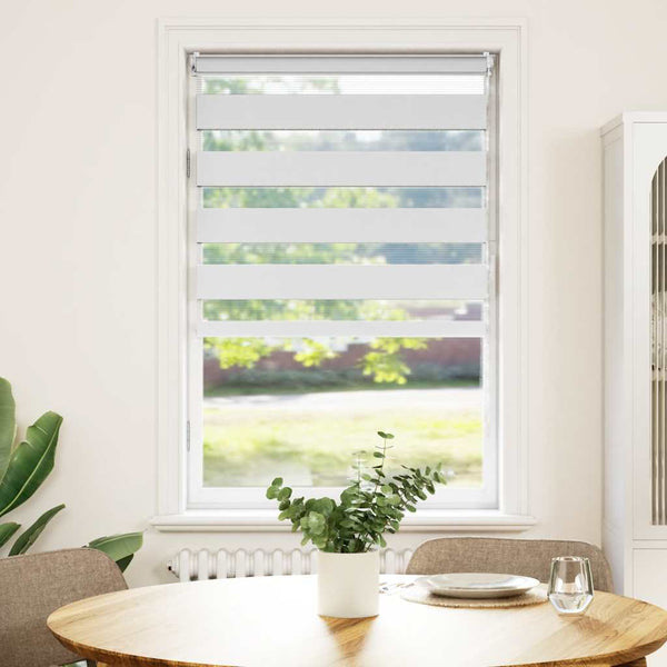 vidaXL Zebra Blind 90.9 x 150 cm, fabric width 86.7 cm, white