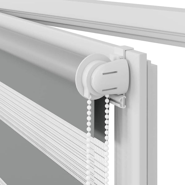 vidaXL Day/Night Roller Blind 90.9 x 150 cm, fabric width 86.7 cm, grey