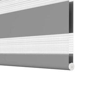 vidaXL Day/Night Roller Blind 90.9 x 150 cm, fabric width 86.7 cm, grey