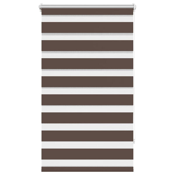 vidaXL Zebra Roller Blind 90.9 x 150 cm, Fabric Width 86.7 cm, Coffee Brown
