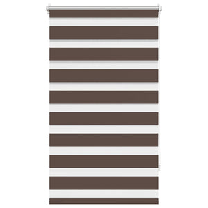 vidaXL Zebra Roller Blind 90.9 x 150 cm, Fabric Width 86.7 cm, Coffee Brown