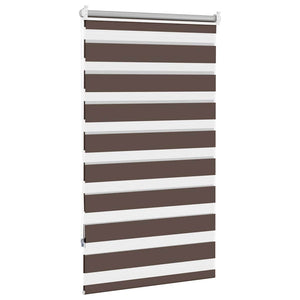 vidaXL Zebra Roller Blind 90.9 x 150 cm, Fabric Width 86.7 cm, Coffee Brown