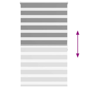 vidaXL Zebra Blind 100.9 x 175 cm, fabric width 96.7 cm, grey