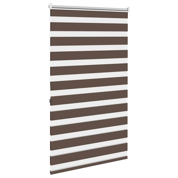 vidaXL Zebra Blind 100.9 x 175 cm, fabric width 96.7 cm, Coffee Brown