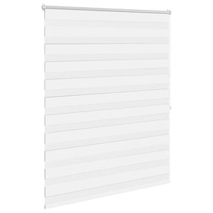 vidaXL Zebra Roller Blind 120.9 x 175 cm, Fabric Width 116.7 cm, White